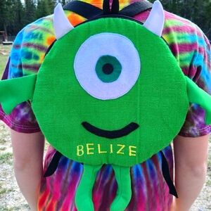 Monsters Inc. Mike Wazowski Belize Kids Unisex Backpack Funky Bag Tote Ethnic